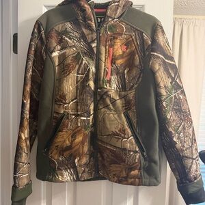 Under Armour Storm Camo Zip Jacket with Olive Trim